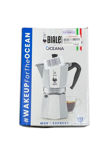 Bialetti 01166 Moka Express Stovetop Coffee Maker 12 Cups Silver